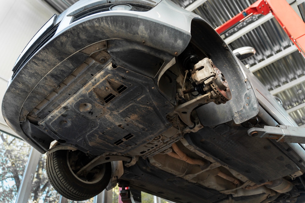 Strut replacement and wheel alignment service by certified Tampa auto repair techs