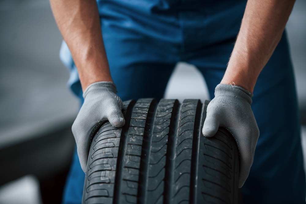 New tire installation and mounting by certified Tampa auto repair technicians
